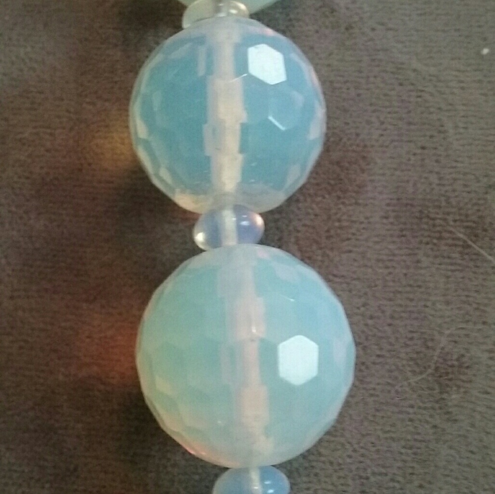 Opal glass necklace